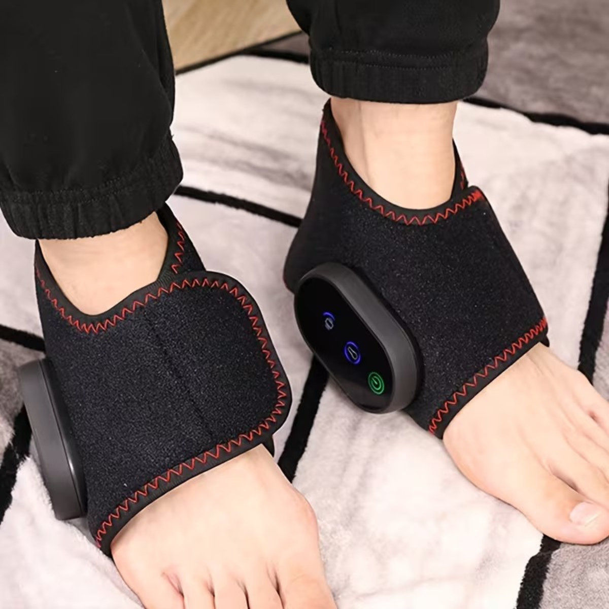 B&B Heated Ankle & Foot Massager (2 Pack) – Vibration Massage & Adjustable Heat