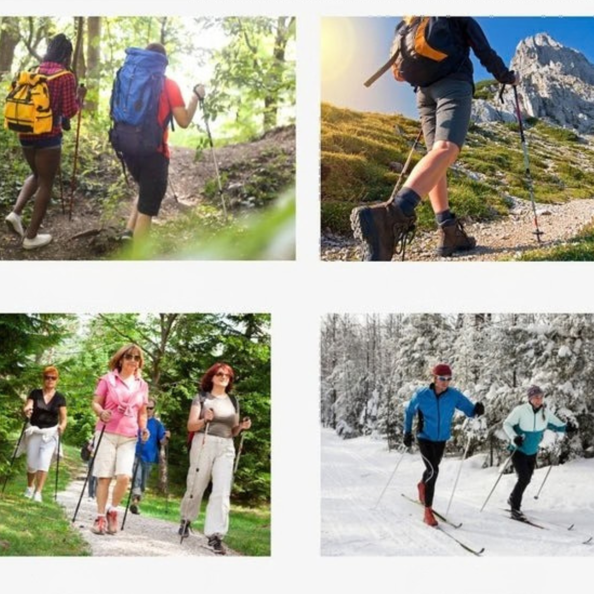 B&B Adjustable Folding Walking Poles | Nordic walking sticks