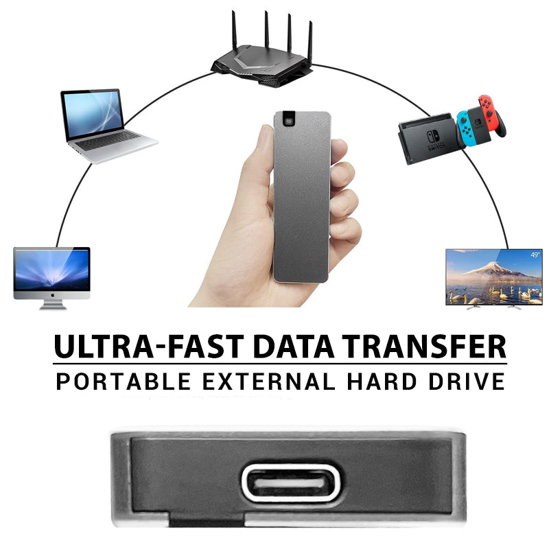 Disque dur SSD externe portable pour un stockage fiable et des transferts rapides