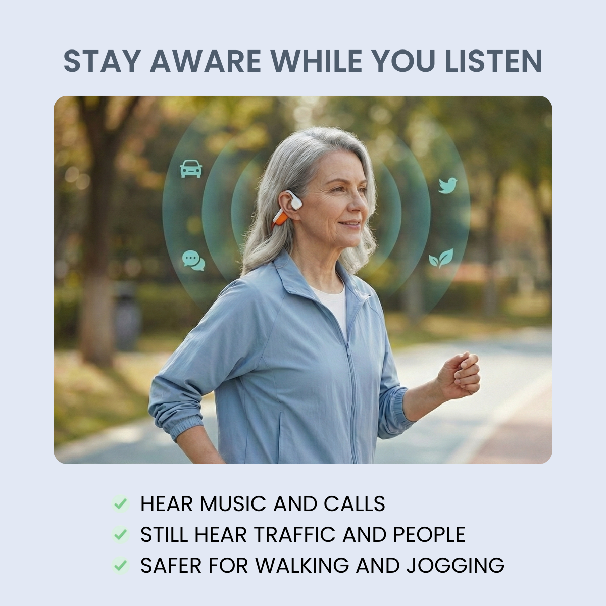 B&B Bone Conduction Wireless Open-Ear Audio Headphones