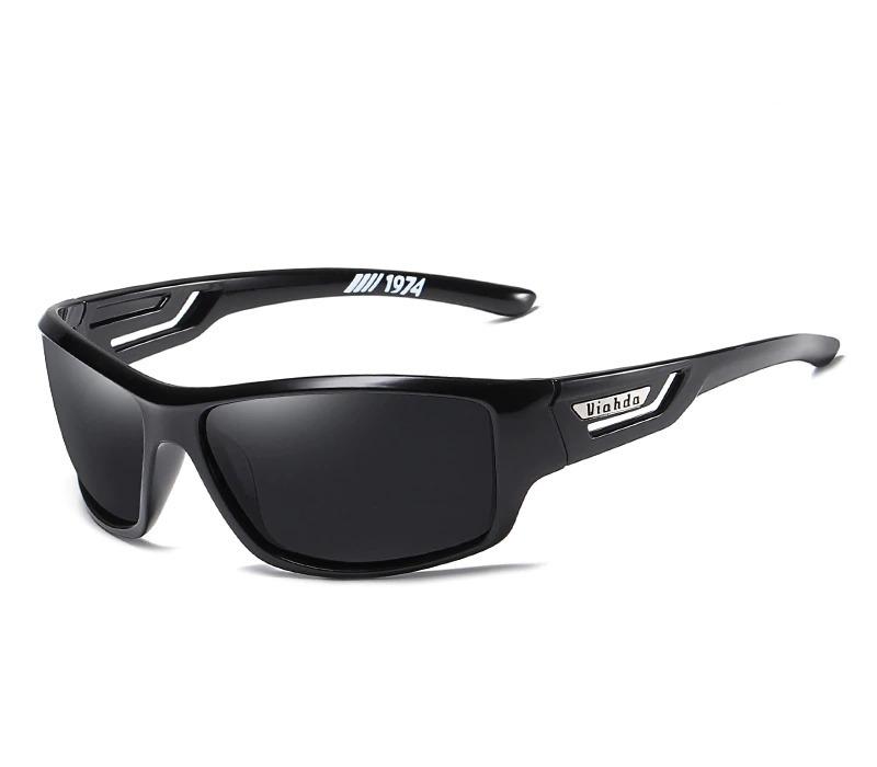 Sports Sunglasses with Rectangular Frames and Full Coverage Design