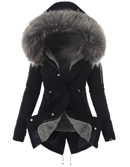 Manteau d'hiver élégant et chaud pour femmes avec isolation thermique haut de gamme