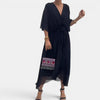 Women’s Wrap Midi Dress with Elegant Flowing Fit
