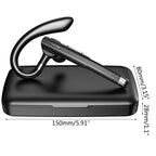 Vezeték nélküli Bluetooth-headset fülkampóval és töltőtokkal