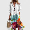 Women's Printed Maxi Dress Relaxed Fit Bohemian Style