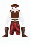 Men's Pirate Halloween Costume with Hat and Eye Patch