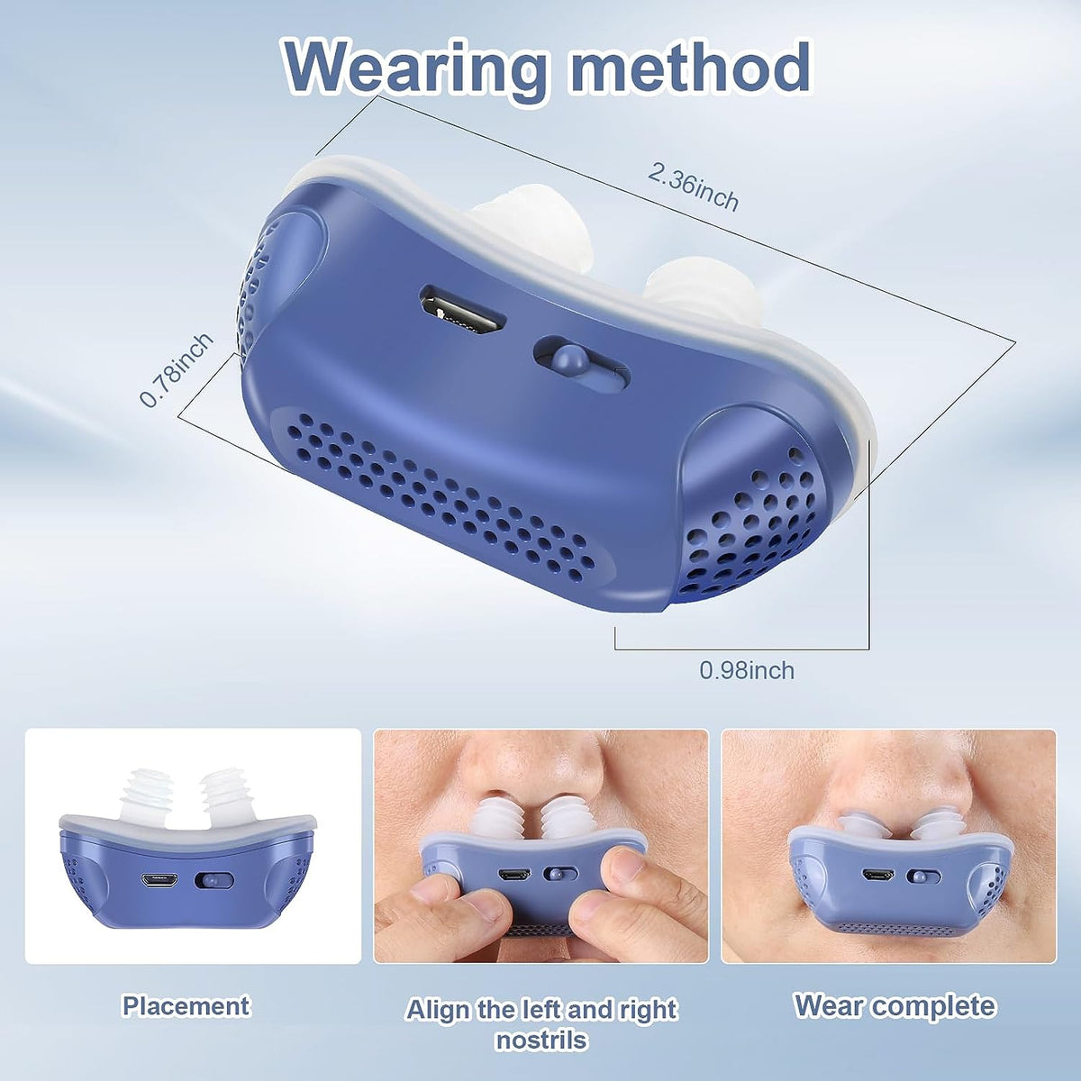 Kompakt mikro-CPAP készülék alvási apnoé enyhítésére és horkolás elleni utazási megoldásként