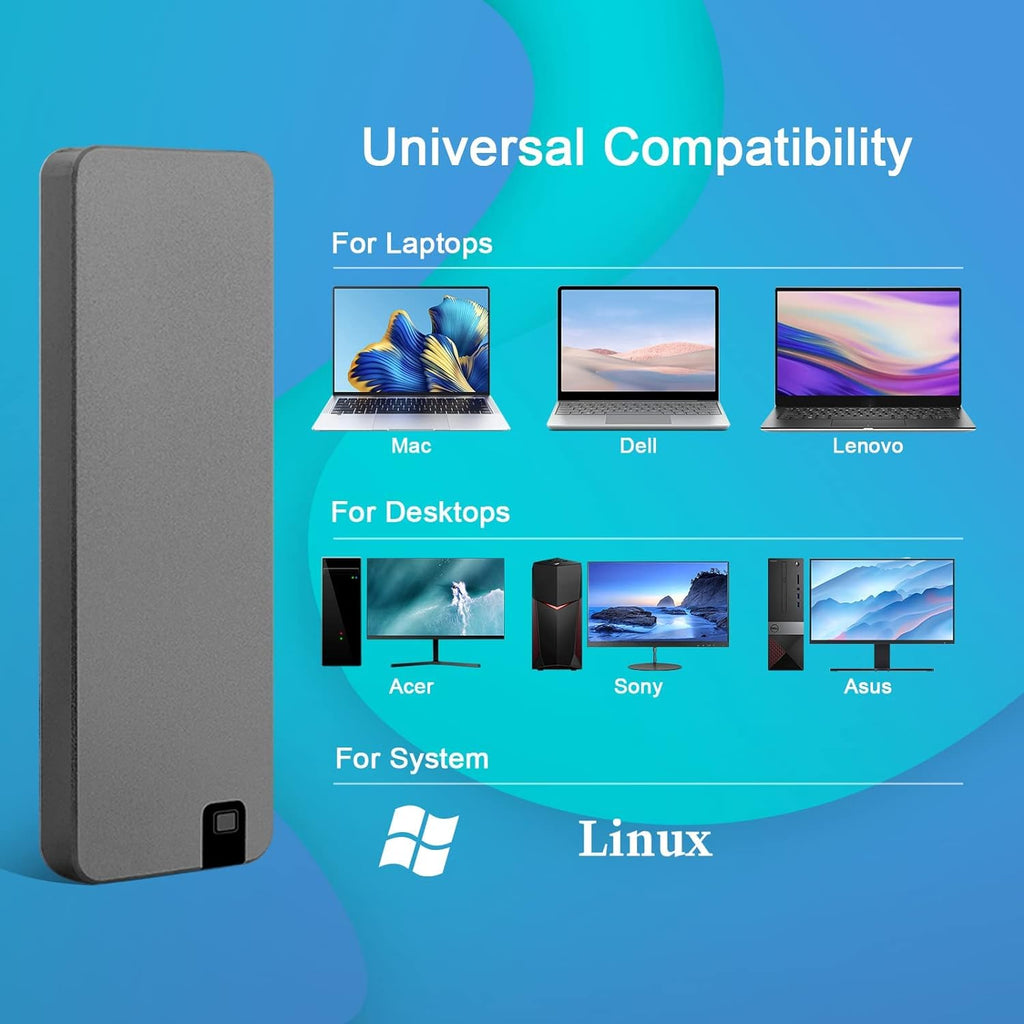 Disque dur SSD externe portable pour un stockage fiable et des transferts rapides