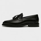 Men's Tassel Loafers with Slip On Design and Apron Toe