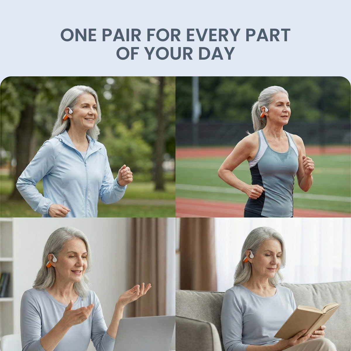 B&B Bone Conduction Wireless Open-Ear Audio Headphones