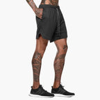 Men's Lightweight 2-in-1 Fitness Shorts with Compression Layer and Inner Pocket