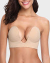 Soutien-gorge plongeant en U profond, sans bretelles et sans coutures, pour une silhouette lisse