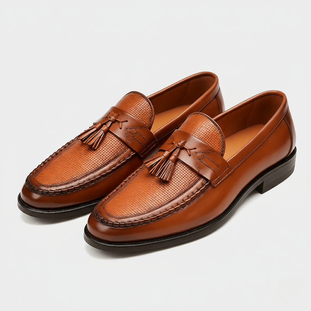 Mocassins à glands pour homme avec design à enfiler et bout mocassin