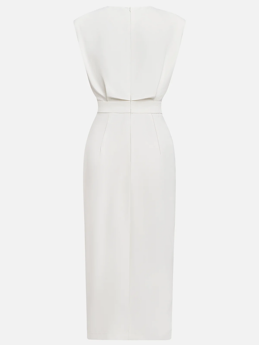 Women's Sleeveless Midi Dress Elegant Side Button