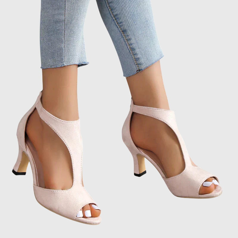 Chaussures à talons ouvertes confortables pour femmes