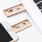 USB Flash Drive with Phone Connector and USB Port for Data Storage