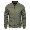 Blouson bomber pour homme à fermeture zippée, col montant et finitions côtelées