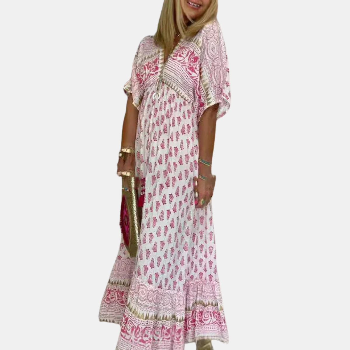 Women's Boho Maxi Dress Relaxed Elegant Style