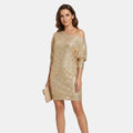 Women's Sequin Mini Dress Off Shoulder Party Style