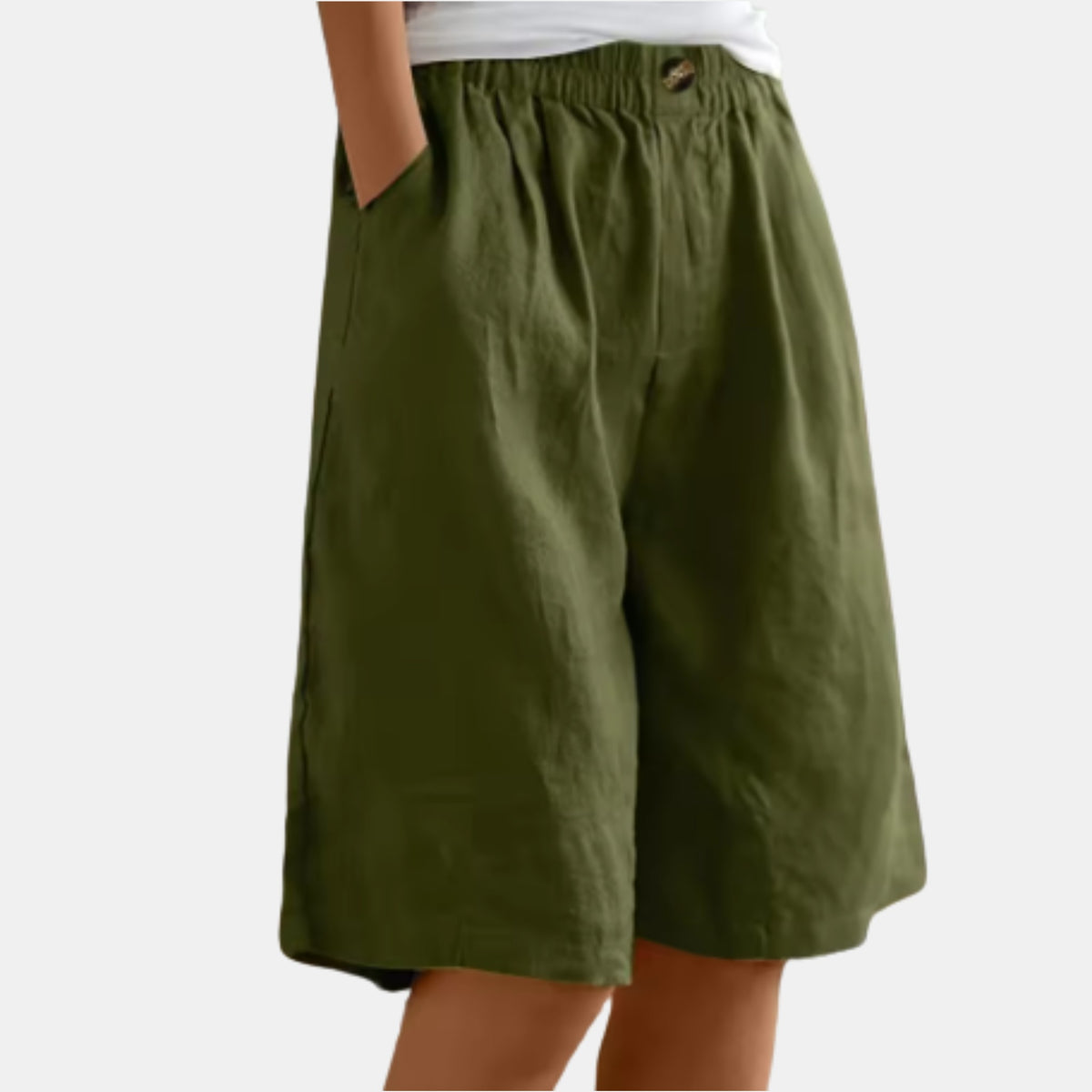 Shorts légers pour femme avec taille élastique