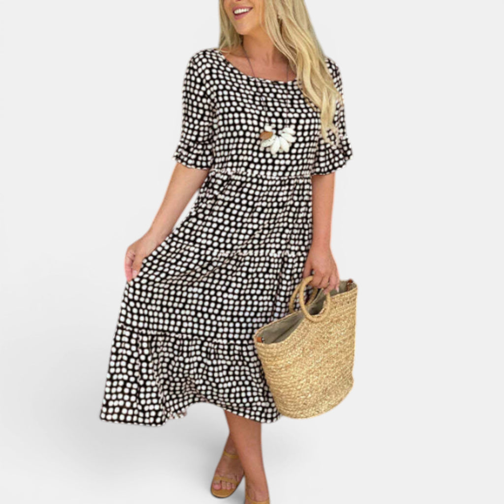 Women’s Tiered Midi Dress Relaxed Everyday Fit
