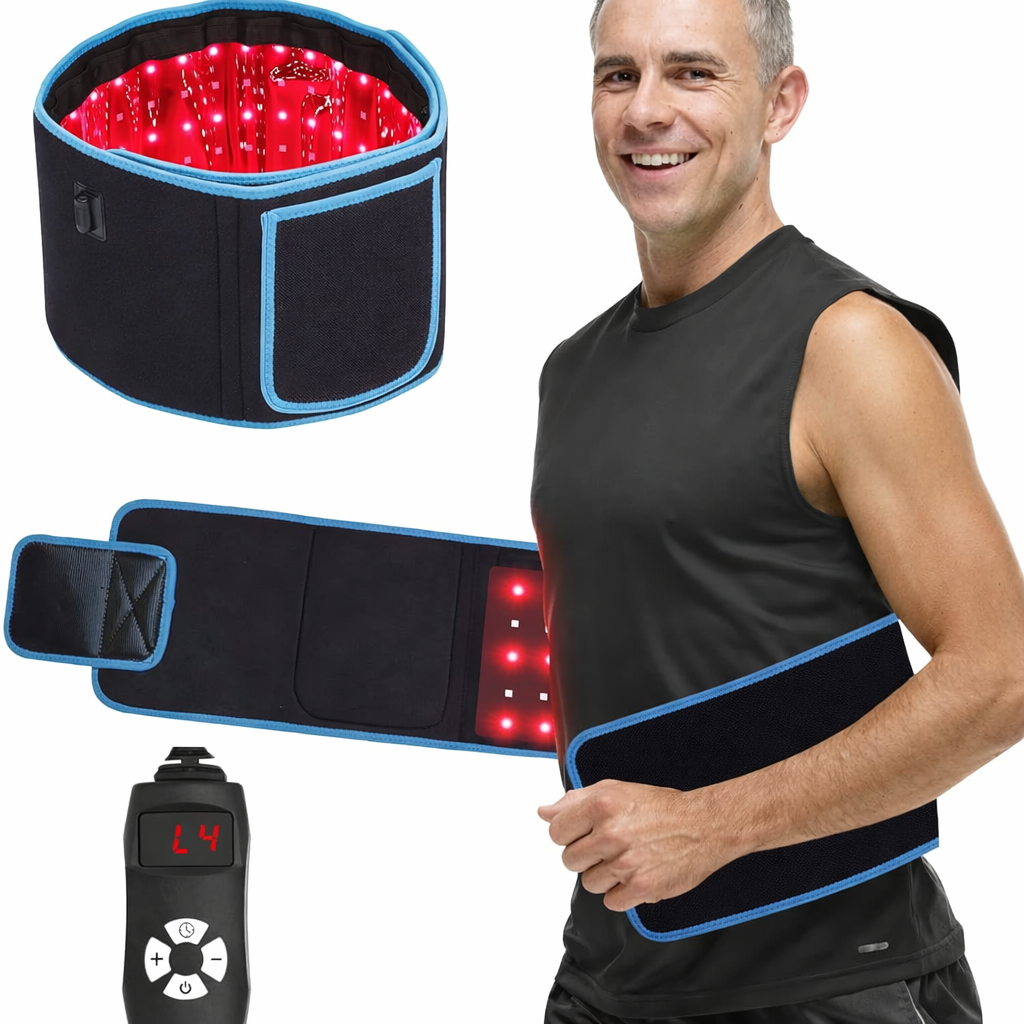 B&B LED Light Therapy Belt – Red & Near-Infrared Waist Wrap for Home Wellness