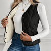 Reversible Black Quilted Gilet with Cozy Sherpa Lining for Versatile Layering