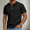 Chemise Henley à col montant et manches courtes, pour une simplicité moderne et un style sans effort