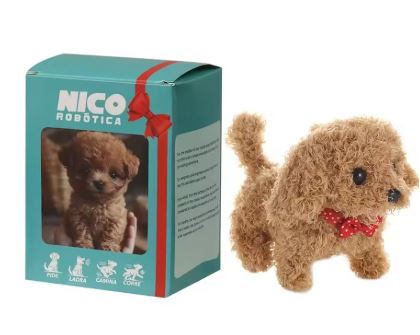 Interactive Plush Robot Puppy - Walking Barking and Tail Wagging Battery Operated Toy for Kids and Collectors