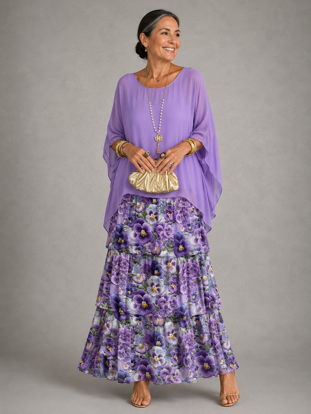 Robe maxi pour femme à col rond et poches, pour un style sans effort