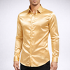 Chemise élégante en satin à boutons, polyvalente et facile à assortir