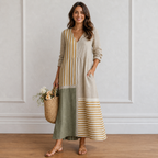 Women's Printed Midi Dress Relaxed Elegant Fit