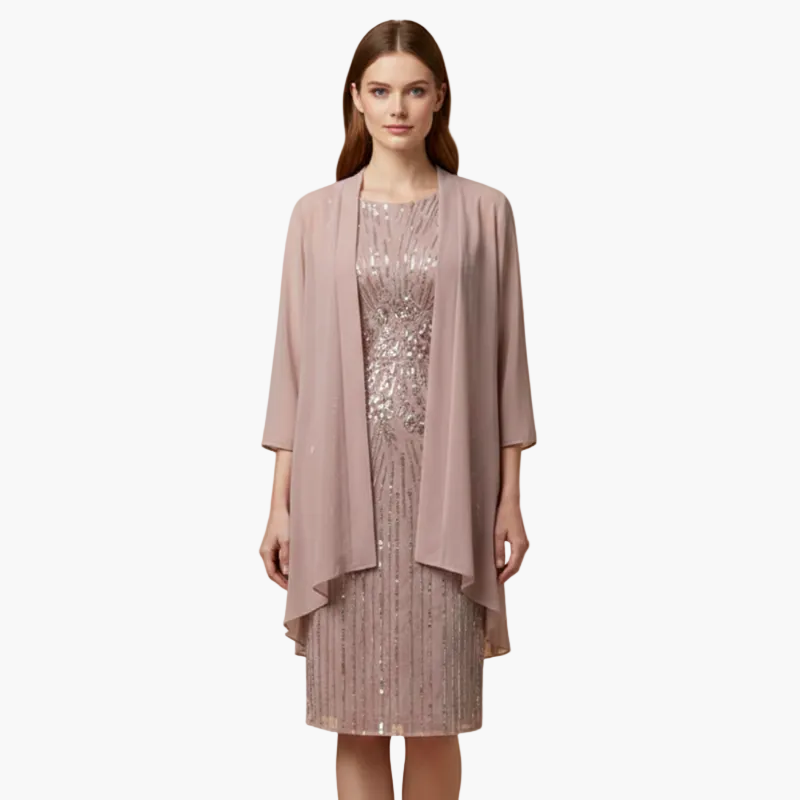 Robe midi pour femme à encolure ronde, manches courtes et motif imprimé intégralement