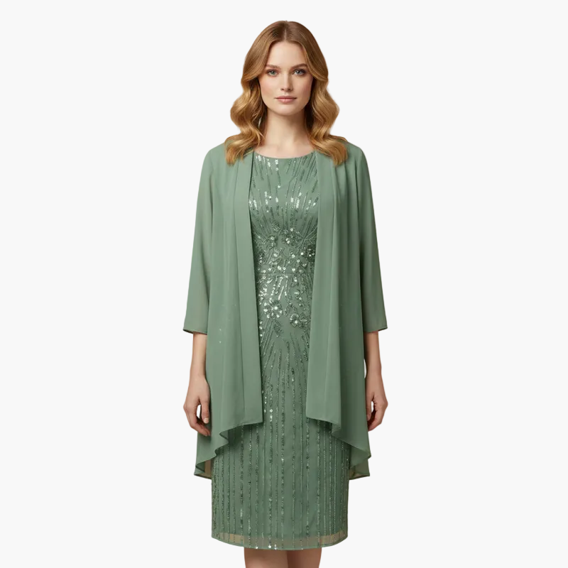 Robe midi pour femme à encolure ronde, manches courtes et motif imprimé intégralement