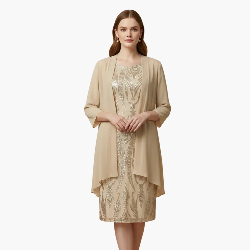 Robe midi pour femme à encolure ronde, manches courtes et motif imprimé intégralement