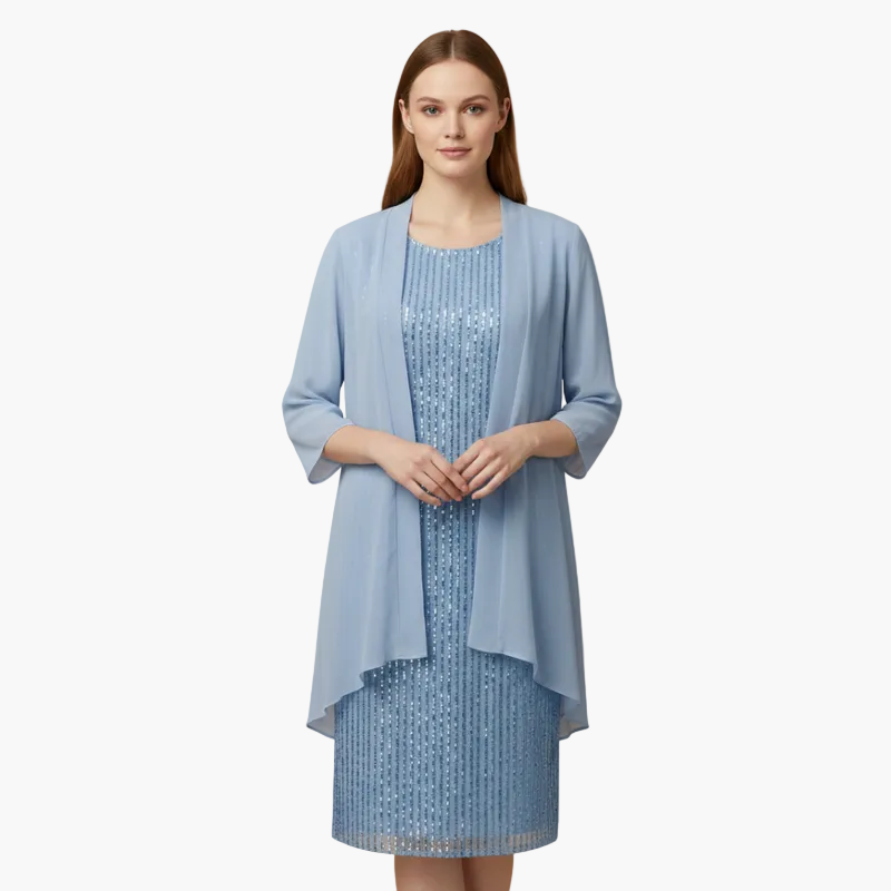Robe midi pour femme à encolure ronde, manches courtes et motif imprimé intégralement
