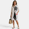 Women's Printed Shirt Dress Elegant Relaxed Fit