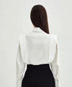 Women's Shirt with Classic Collar & Structured Fit | White Blouse for Timeless Versatility