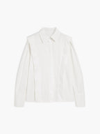 Women's Shirt with Classic Collar & Structured Fit | White Blouse for Timeless Versatility