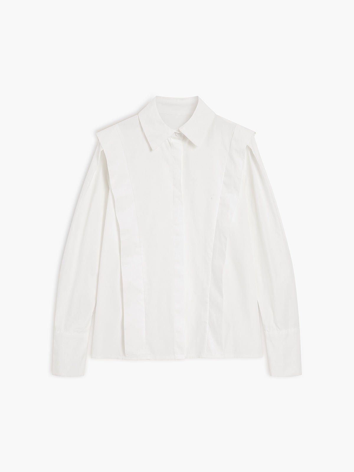 Women's Shirt with Classic Collar & Structured Fit | White Blouse for Timeless Versatility