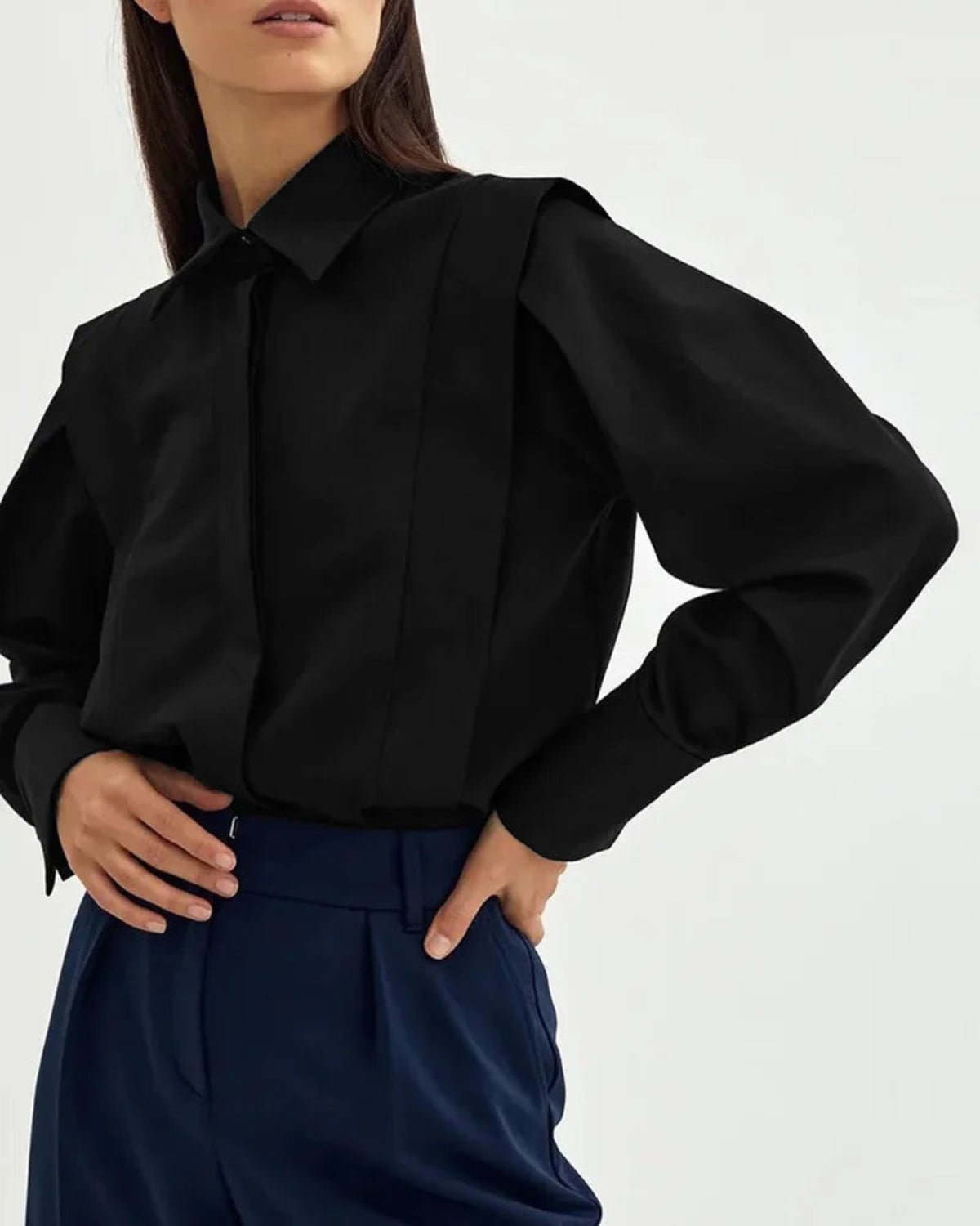 Chemise pour femme à col classique et coupe structurée | Chemisier blanc d’une polyvalence intemporelle
