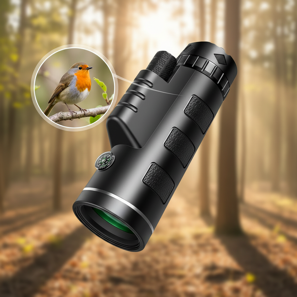Télescope monoculaire compact et léger 500X Pro haute résolution, avec traitement multicouche FMC, design étanche et antibuée, optimisé pour la vision nocturne, pour l’astronomie et les activités en plein air