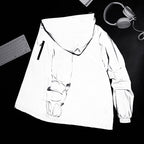 Nagy láthatóságú, vízálló unisex esődzseki kerékpárosoknak és szabadtéri tevékenységekhez