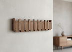 Portemanteau mural en bois inspiré d’un piano HarmonyCoat – Patère élégante pour organiser avec style couloir et entrée