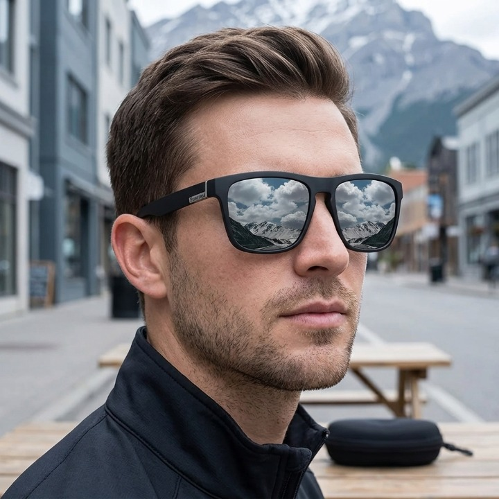 Lunettes de soleil polarisées UV400 avec réduction de l'éblouissement de 99 %, monture légère unisexe pour les activités en plein air