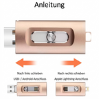 USB Flash Drive with Phone Connector and USB Port for Data Storage