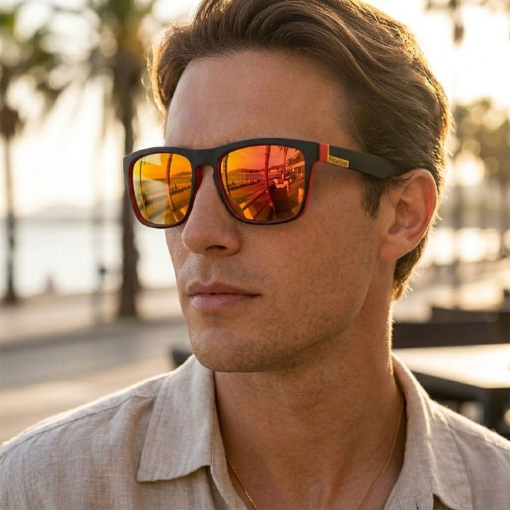 Lunettes de soleil polarisées UV400 avec réduction de l'éblouissement de 99 %, monture légère unisexe pour les activités en plein air