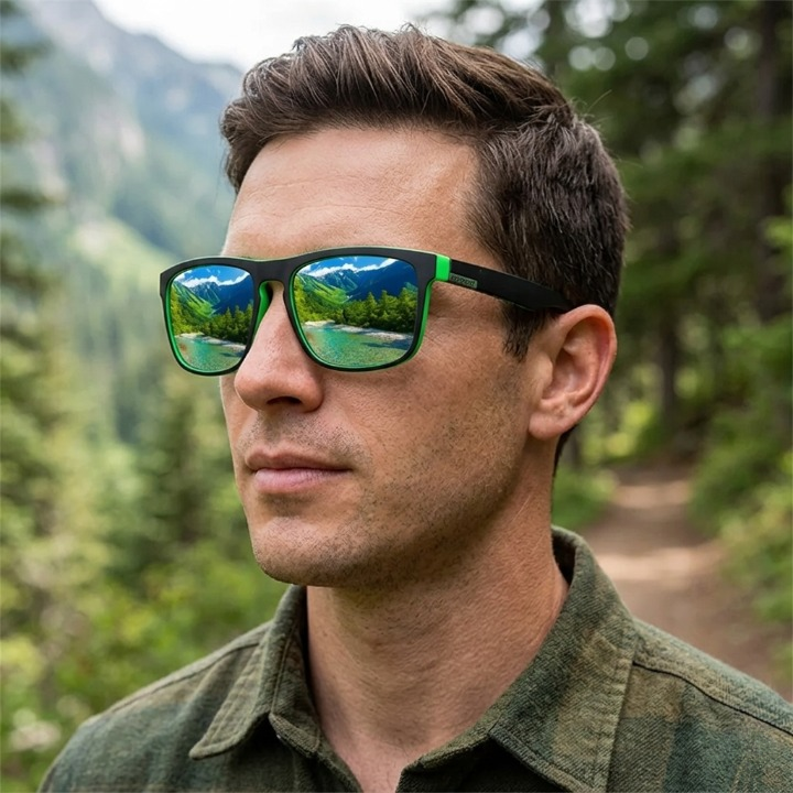 Lunettes de soleil polarisées UV400 avec réduction de l'éblouissement de 99 %, monture légère unisexe pour les activités en plein air