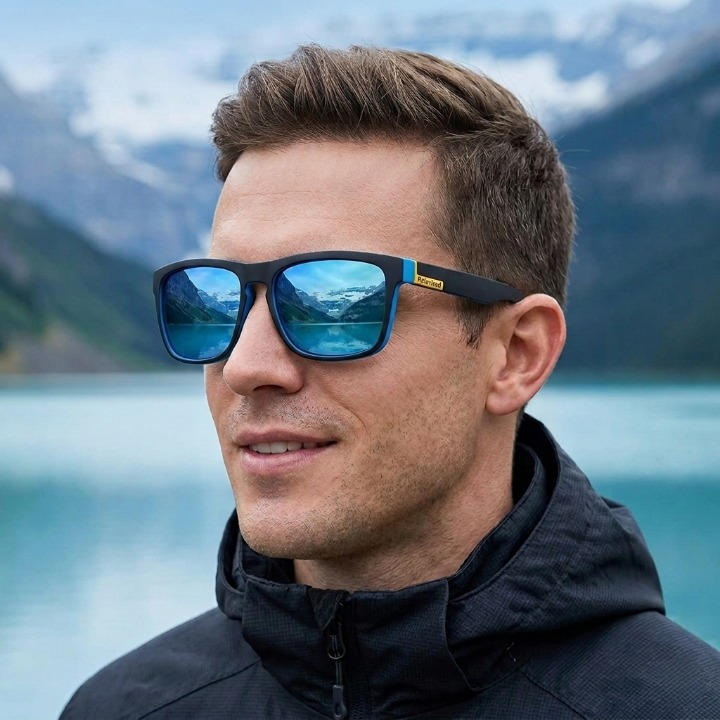 Lunettes de soleil polarisées UV400 avec réduction de l'éblouissement de 99 %, monture légère unisexe pour les activités en plein air
