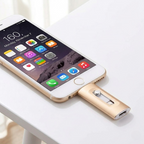 USB Flash Drive with Phone Connector and USB Port for Data Storage